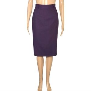 Vintage Marzotto Italian Fine Merino Wool Skirt Womens Pencil Skirt Size 6